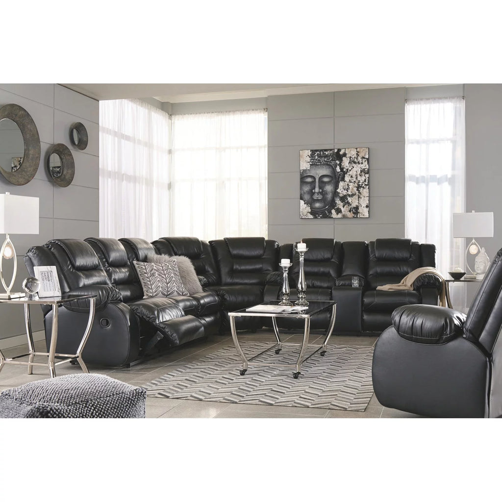 Reclining Loveseat with Console in Chocolate A984818