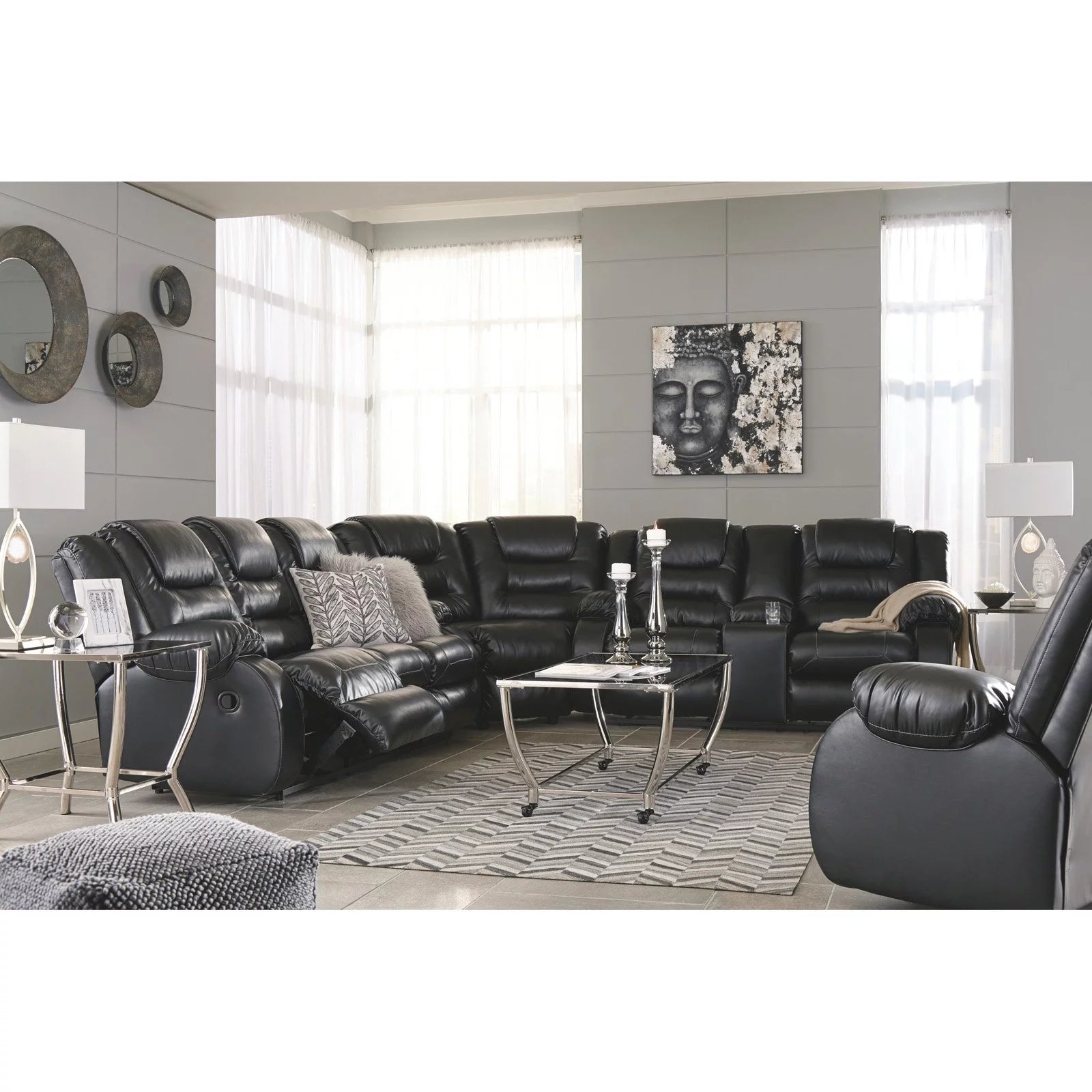 Reclining Loveseat with Console in Chocolate A984818