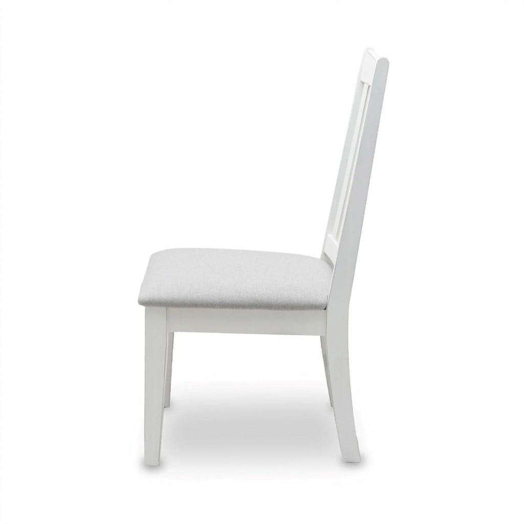 Wood Desk & Chair Set in Gray/White R814781