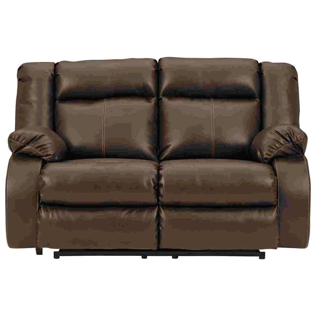 Power Recliner Loveseat with Faux Leather and USB Port, Brown B3275