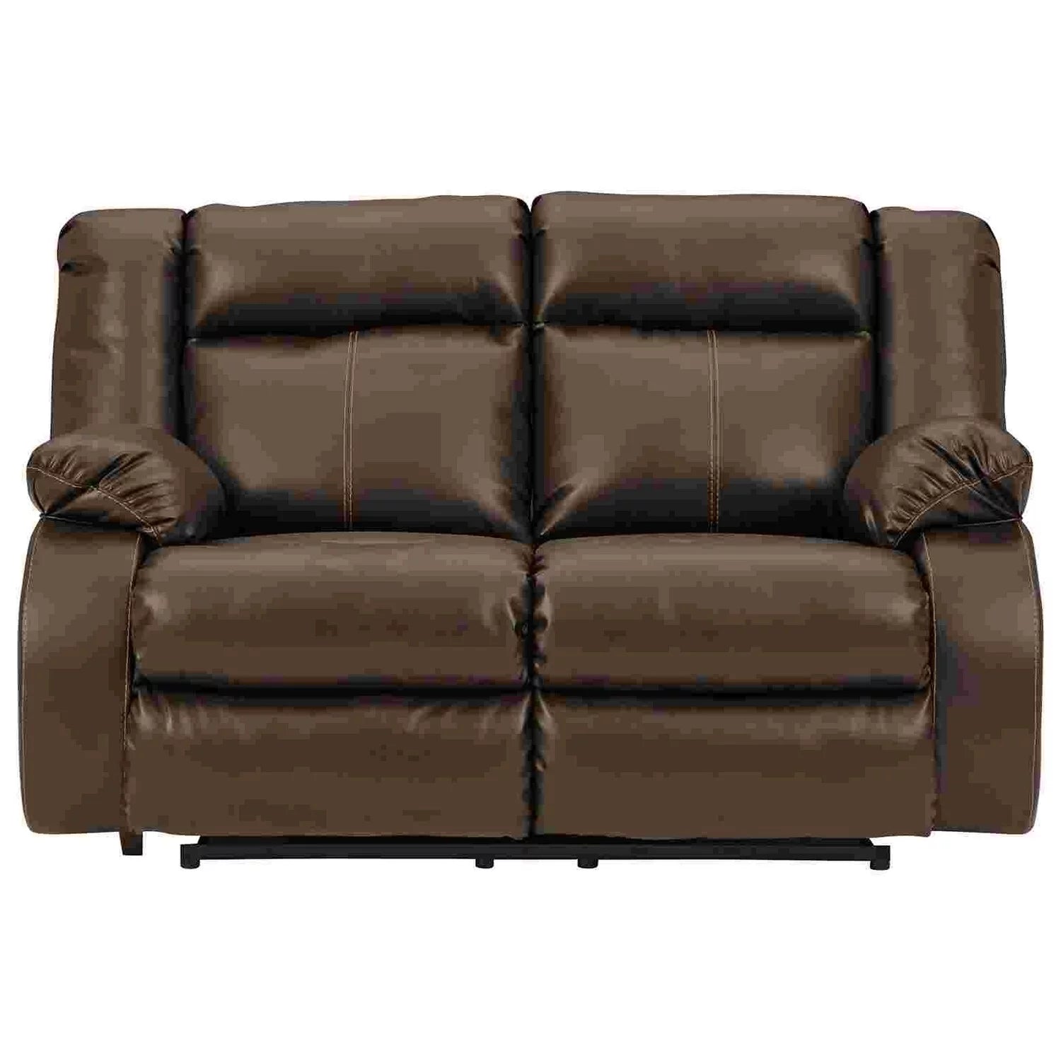 Power Recliner Loveseat with Faux Leather and USB Port, Brown B3275