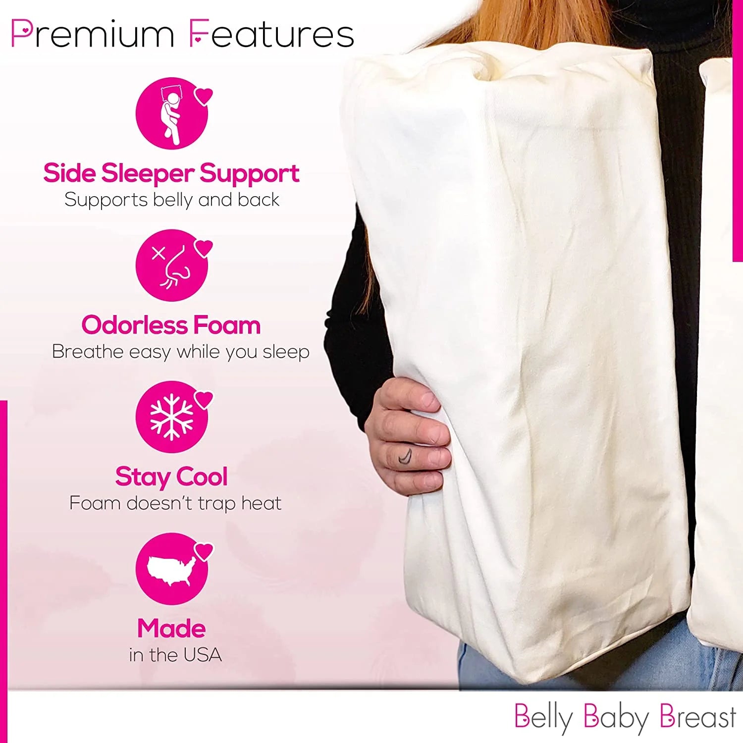 Pregnancy Wedge Pillow for Side Sleeping, Set of 2 J1808