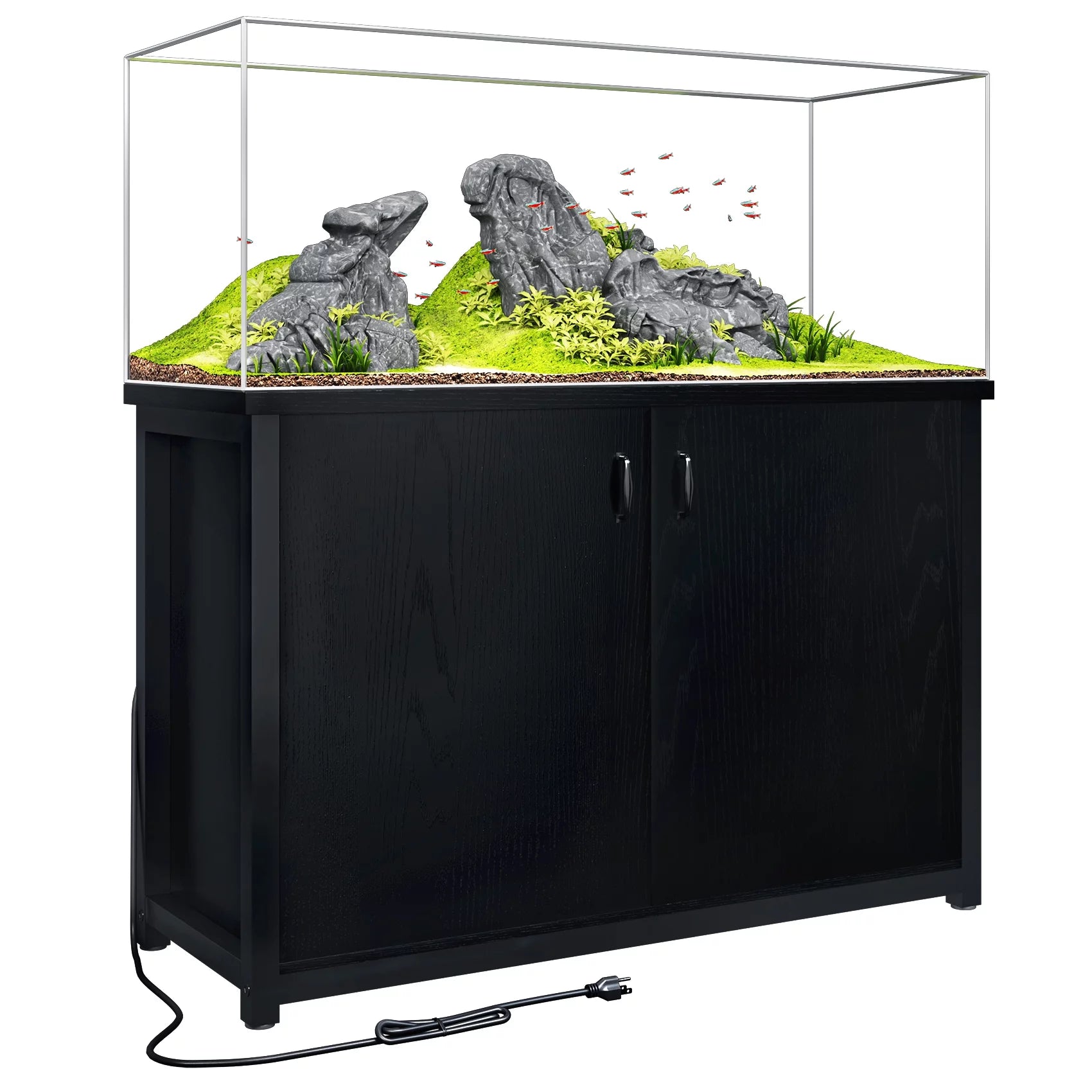 55-75 Gallon Aquarium Stand with Cabinet and Charging Station G9277