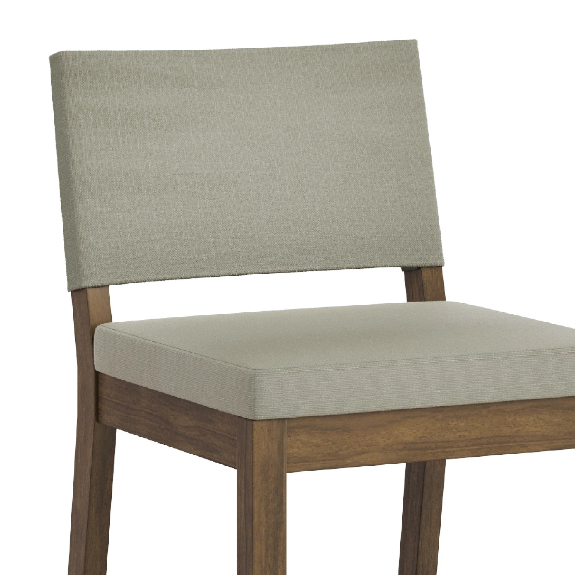 Modern Upholstered Bar Stool with Back and Solid Wood Legs Q706695