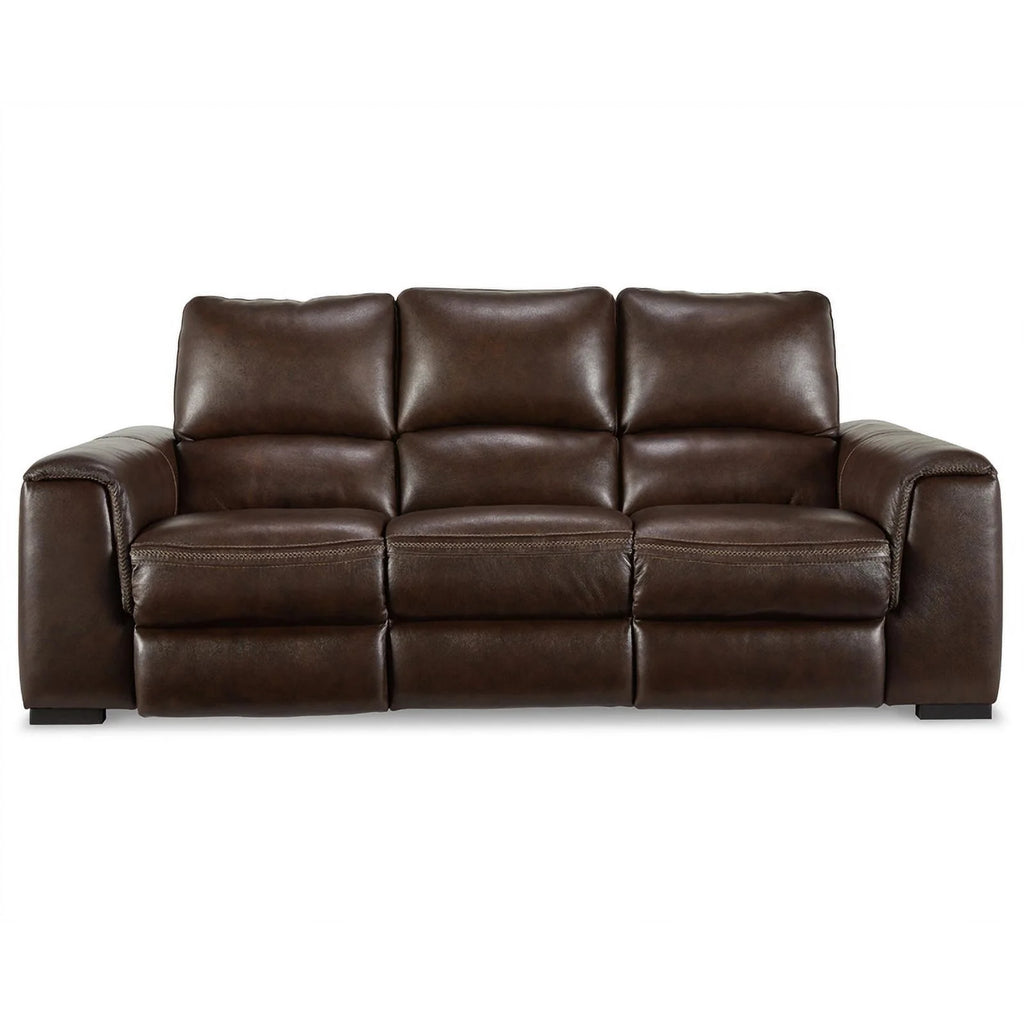 Leather Power Reclining Sofa with Headrest R451