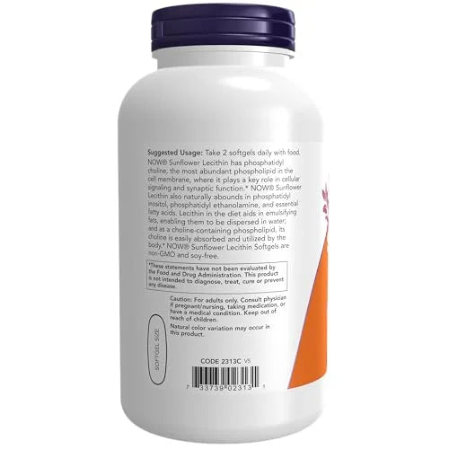 Sunflower Lecithin 1200 mg Softgels, Soy-Free F497