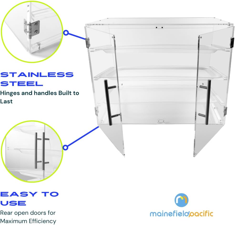 3-Tier Countertop Pastry Display Case with Rear Door L273228