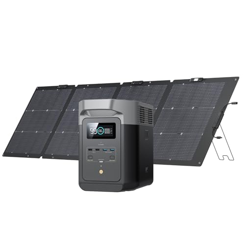 Solar Generator with 220W Solar Panel, Portable Power Station for Home Backup, Camping & RVs L2915