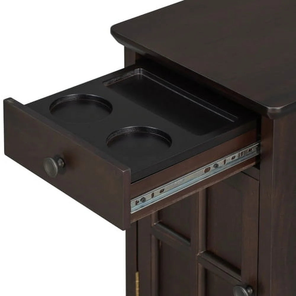Vintage End Table with USB Ports and Drawer A90728