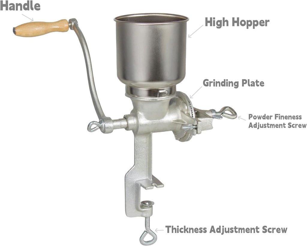 Cast Iron Manual Grain Mill for Wheat, Corn and Coffee S493314