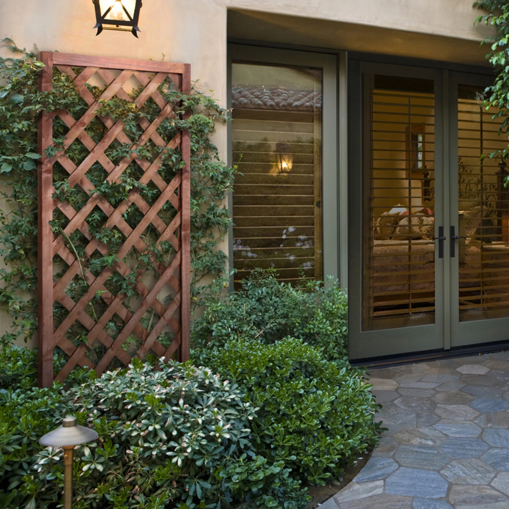 Diamond Lattice Trellis 72 in. Walnut-Tone G214494