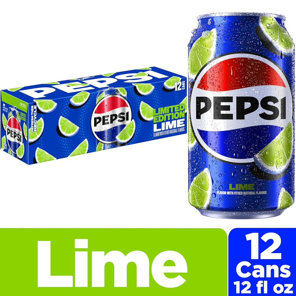 Lime Soda Pop, 12 fl oz Cans, 12 Pack C88616