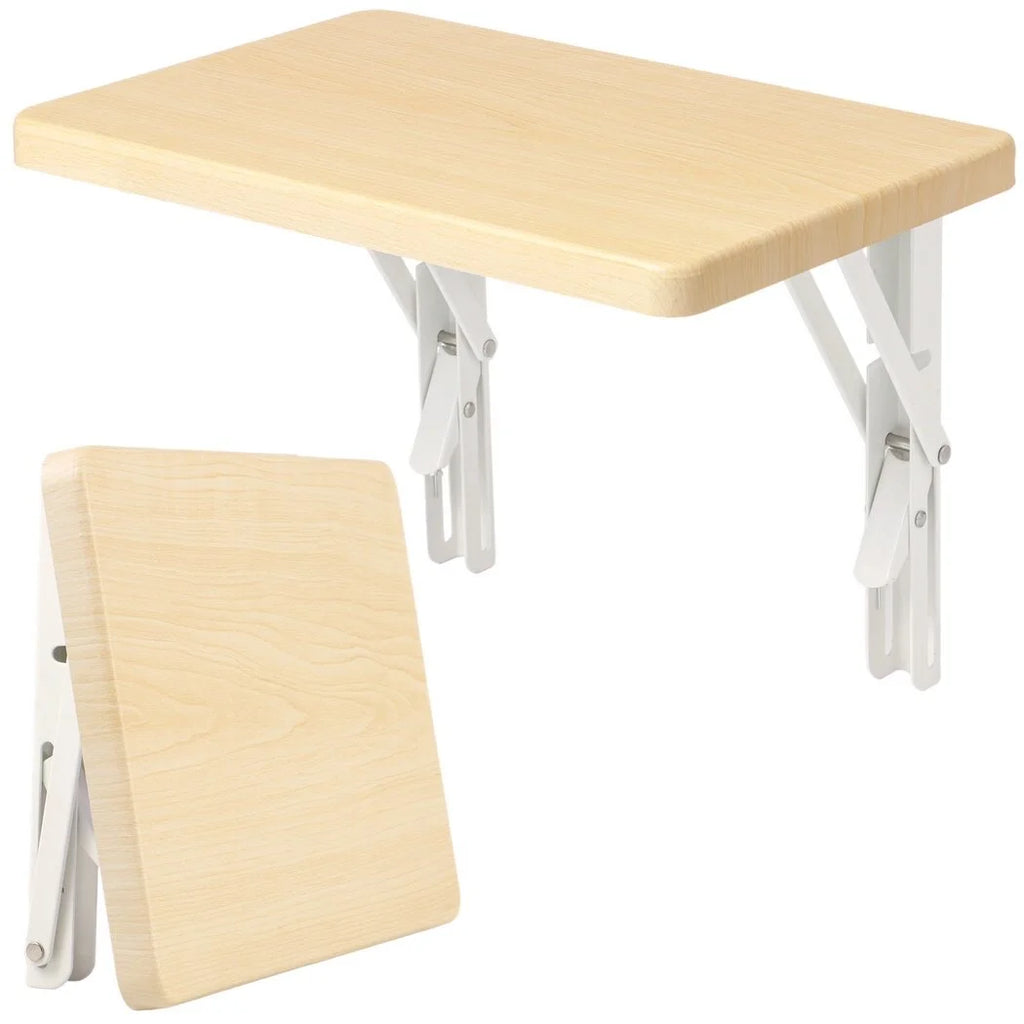 Folding Wall Mounted Shelf with Bracket, Heavy Duty Wooden A133