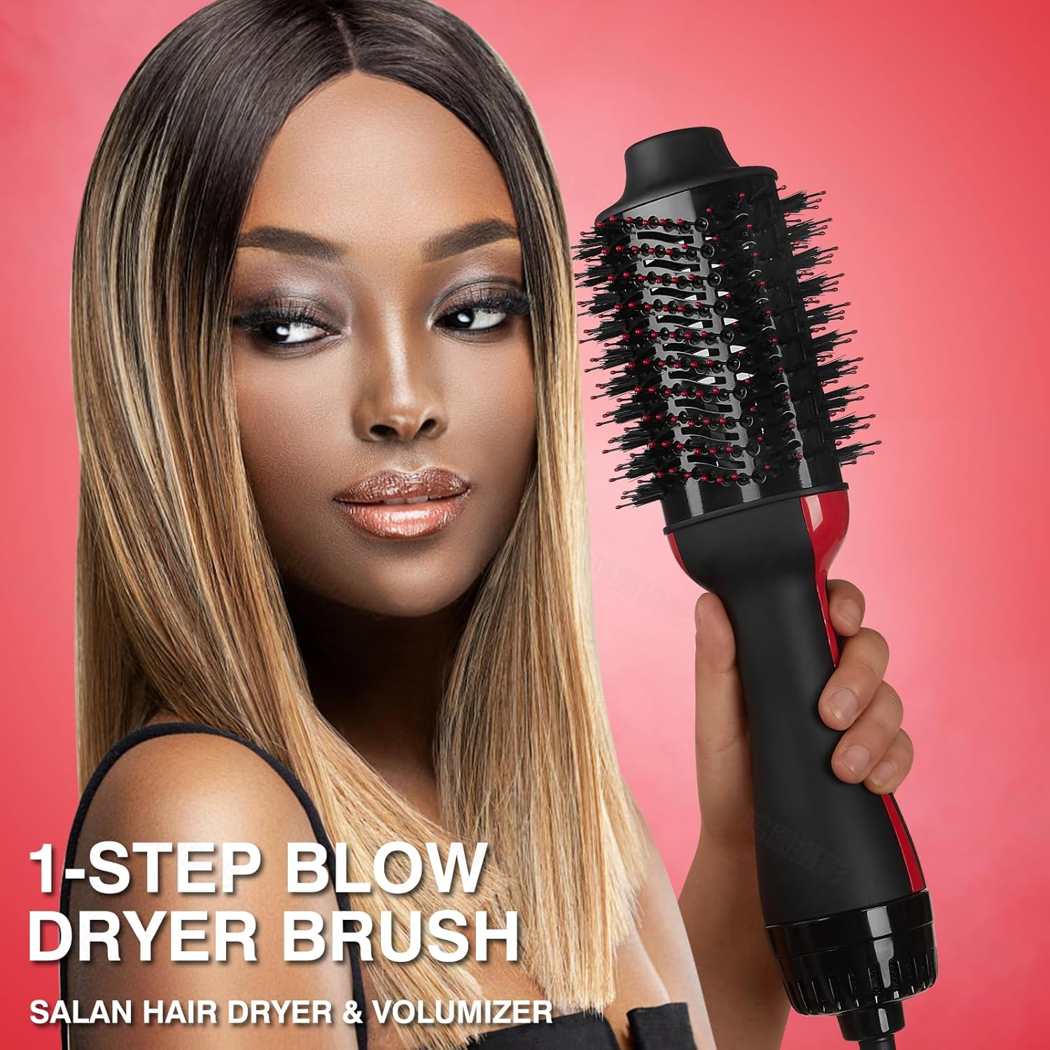 Hot Air Brush Dryer 4 in 1 Styling Tool with Ceramic Oval Barrel J83948