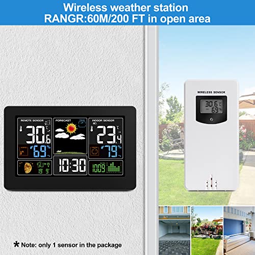 Wireless Indoor Outdoor Thermometer with Atomic Clock and Alarm U95837