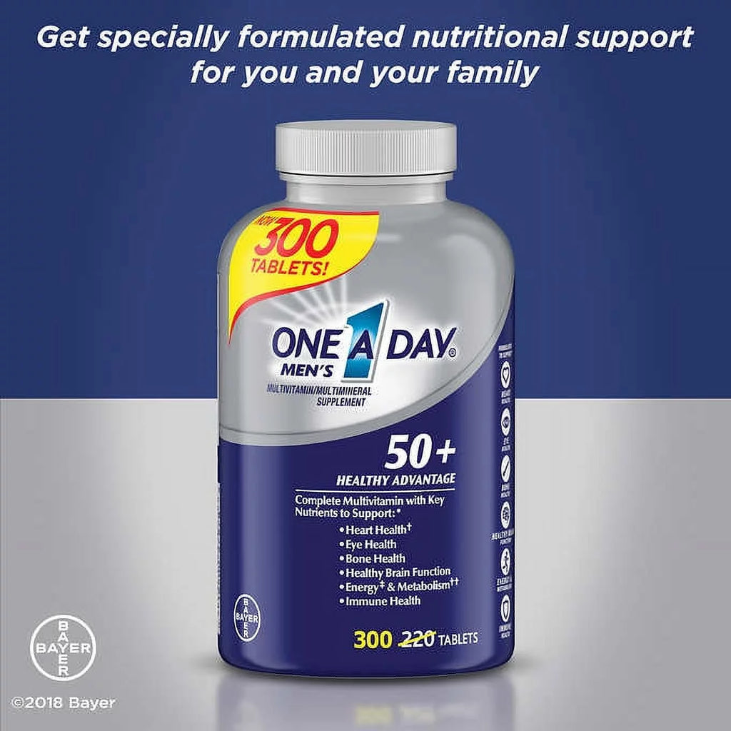 Men's 50+ Multivitamin Supplement, 300 Tablets W4453