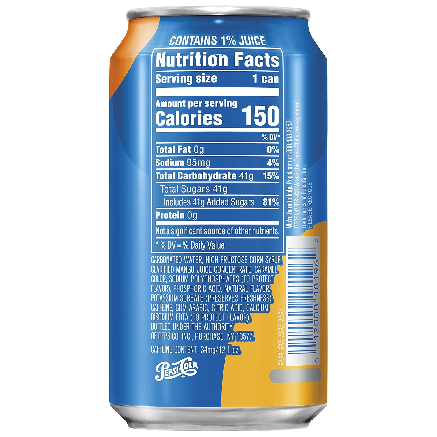 Mango Soda 12oz Cans, 15 Pack T58562