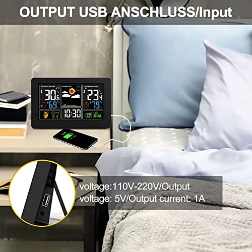 Wireless Indoor Outdoor Thermometer with Atomic Clock and Alarm U95837