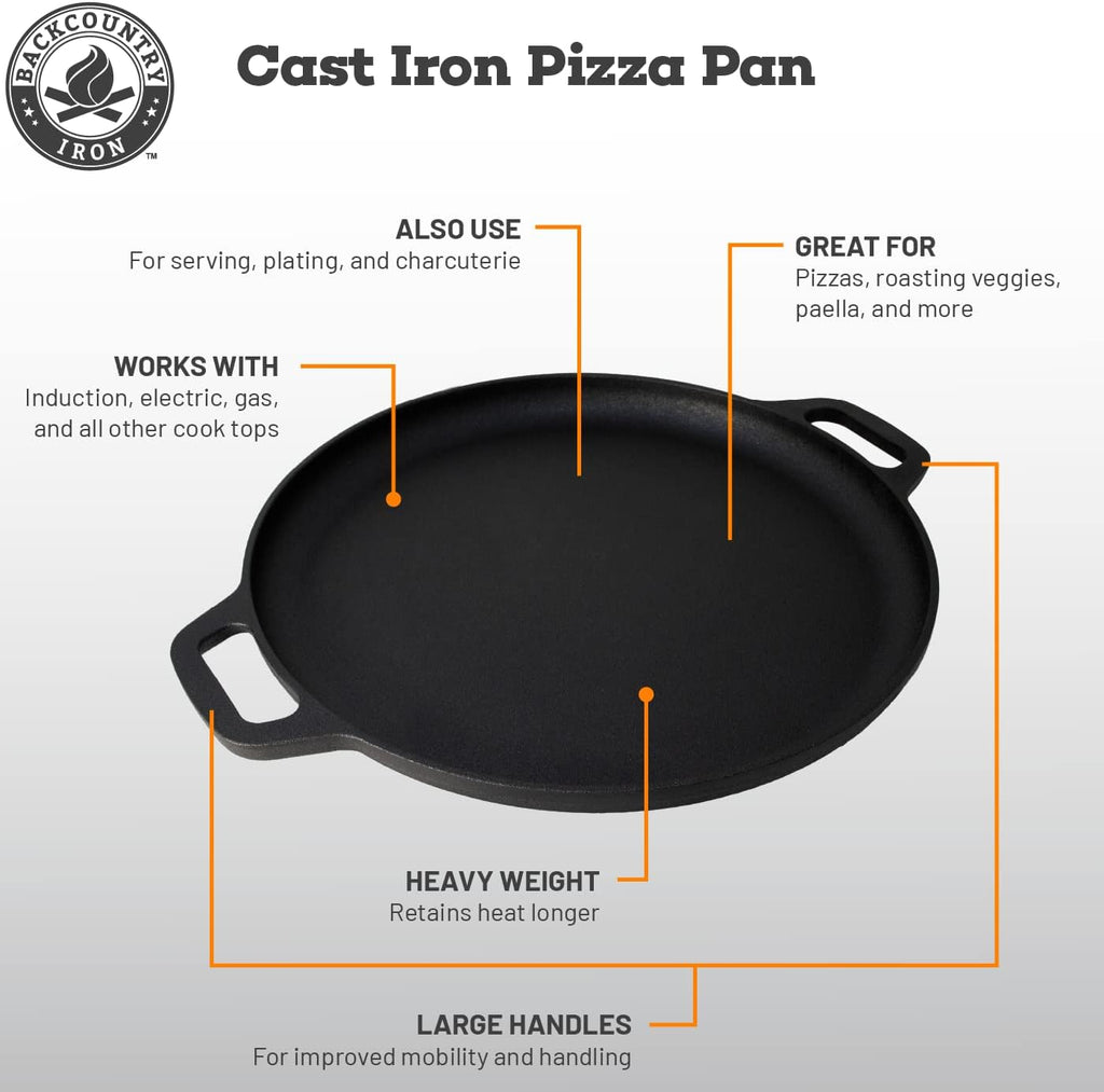 Cast Iron Pizza Pan with Loop Handles A64392