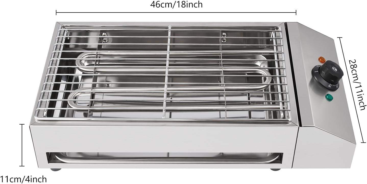 Electric Grill with Adjustable Temperature Control, Nonstick Surface U842083