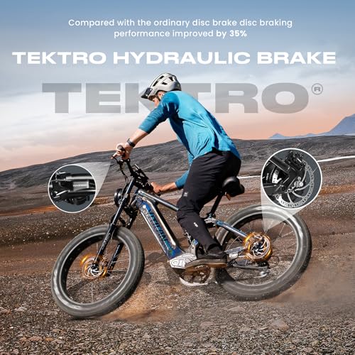 Electric Bike for Adults Fat Tire 52V 20AH Removable Battery 26 Inch Full Suspension S9895