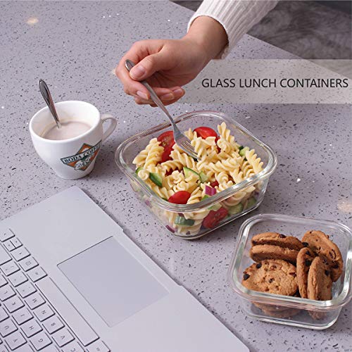 Glass Food Storage Containers with Lids, 18 Piece, BPA Free & Leak Proof W87310