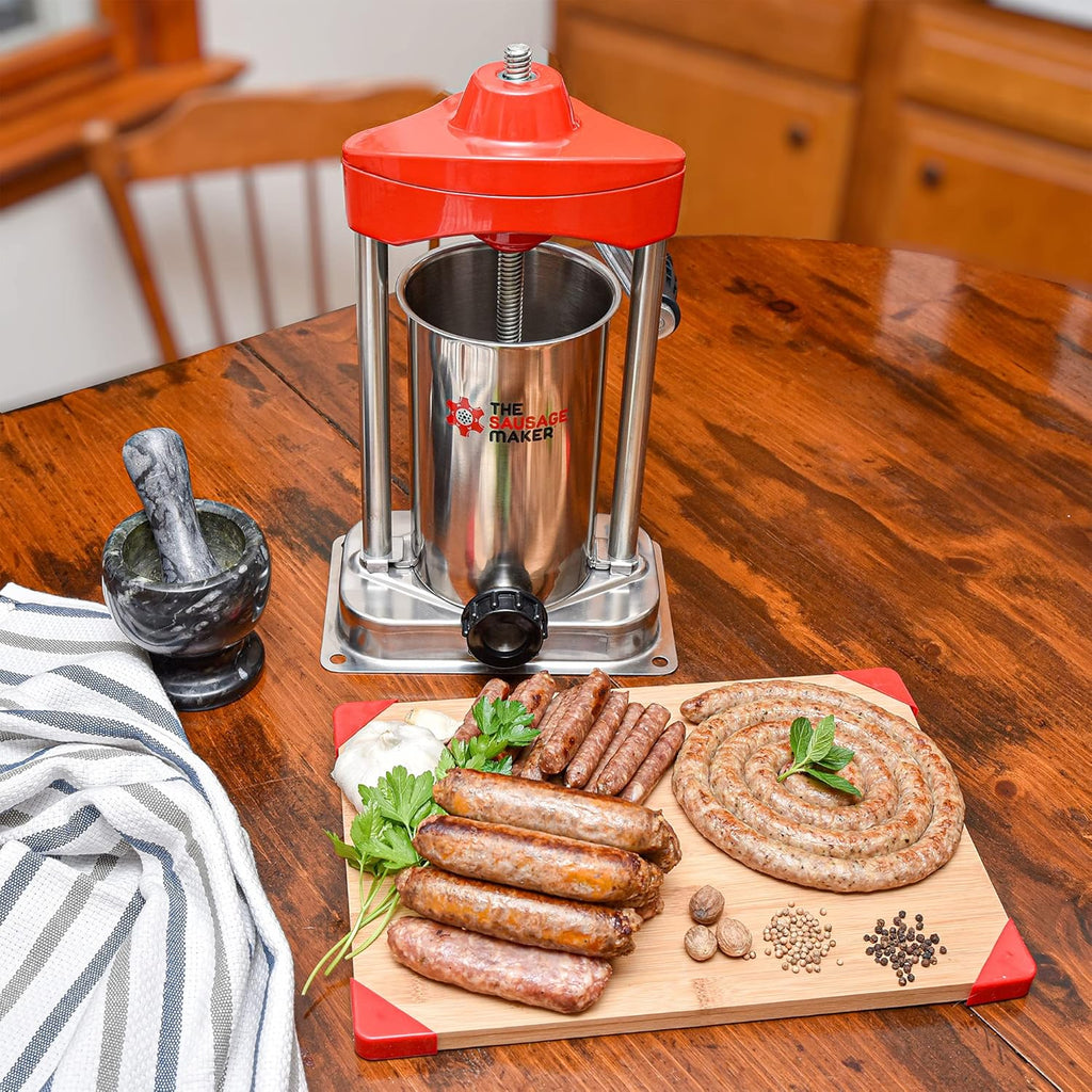 Heavy Duty Vertical Sausage Stuffer with Stuffing Tubes, 5 lb G487876