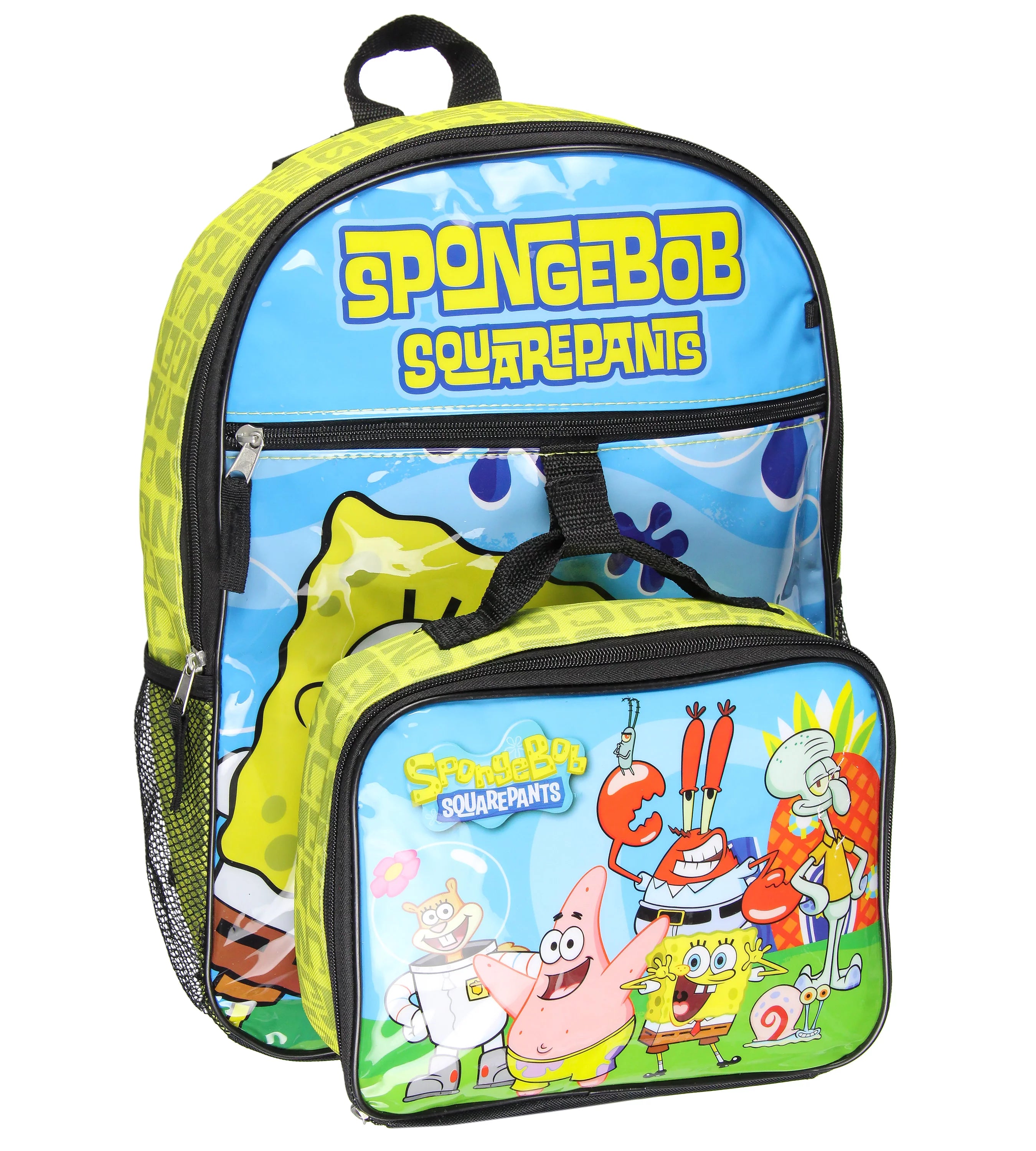 SpongeBob SquarePants 5-Piece Backpack Lunchbox Set with Ice Pack and Water Bottle L356