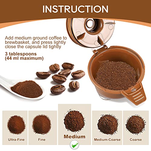 Reusable Single Serve Coffee Filter Brew Basket, 2 Pack, Brown C932356