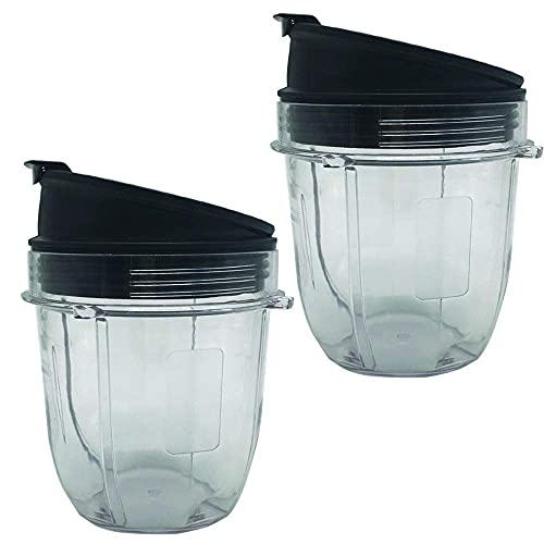 Replacement 18oz Jar Cup with Spout Lid for Nutri Ninja Blender N222