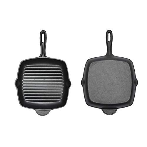 Square Cast Iron Grill Pan with Helper Handle, 10.5 Inch T5672