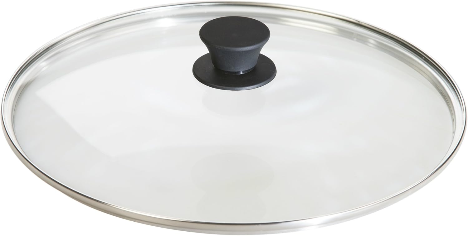 Seasoned Cast Iron Skillet with Glass Lid, 12 Inch V941573