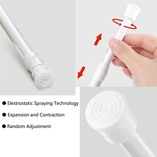 2 Pack Small Tension Rods 7-11 Inch Extendable Spring Cupboard Bars E96517