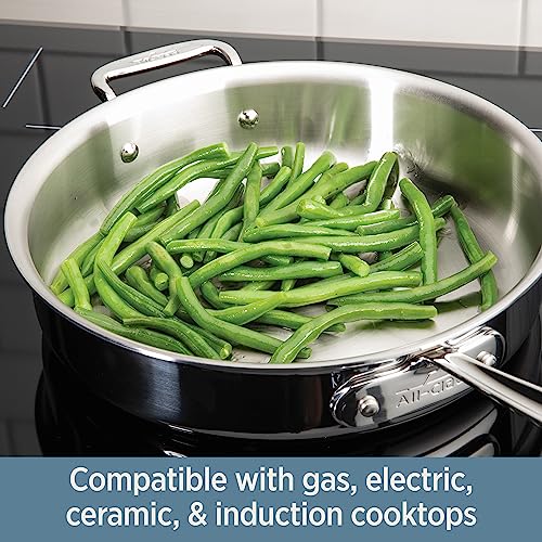 Stainless Steel Sauté Pan 4 Quart Induction Safe E420