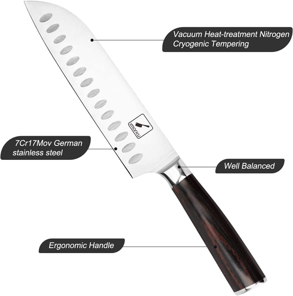 Santoku Knife and Cleaver 7 Inch Kitchen Knife T2078