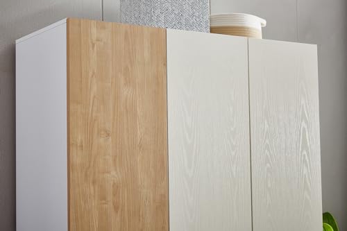 4 Door Wardrobe Closet with Mirror and Drawers T292