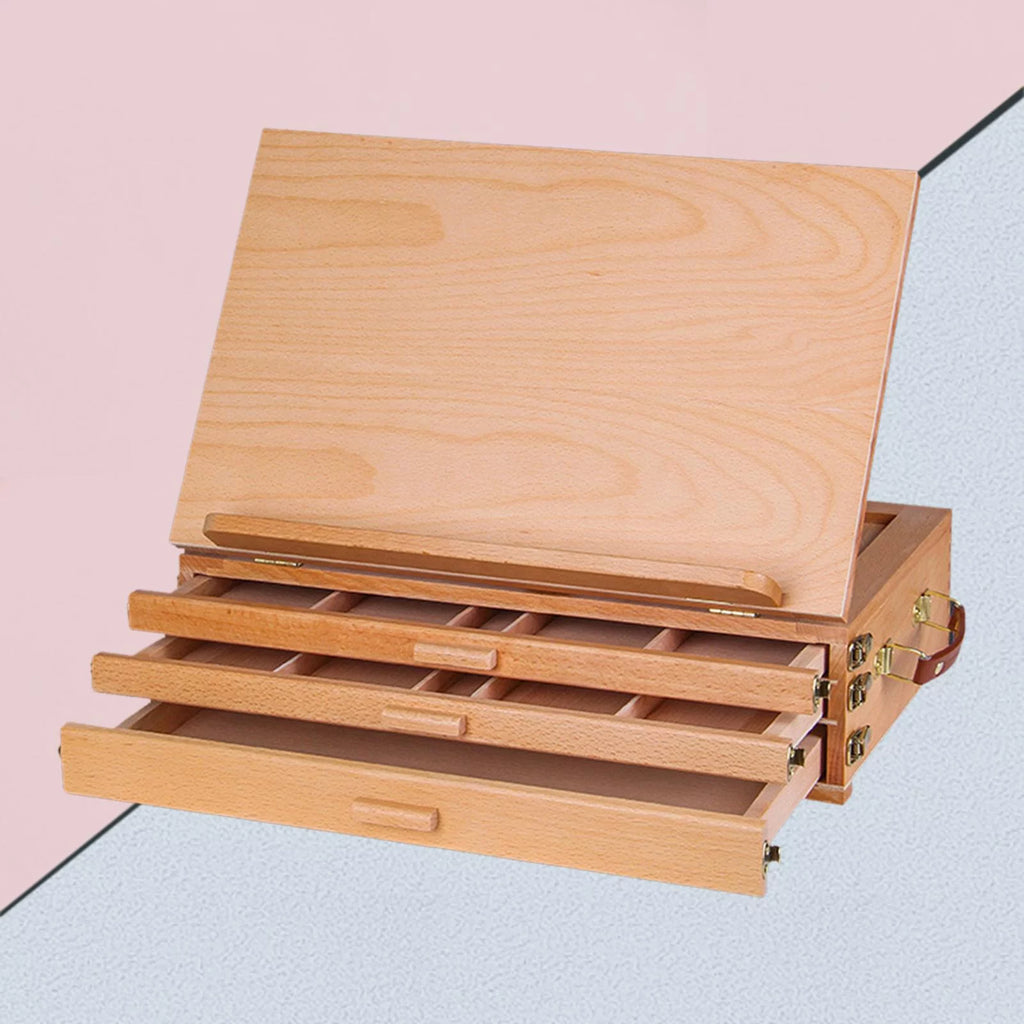 Drawing Sketching Board Wood Adjustable Table Easel 40x27CM K5644