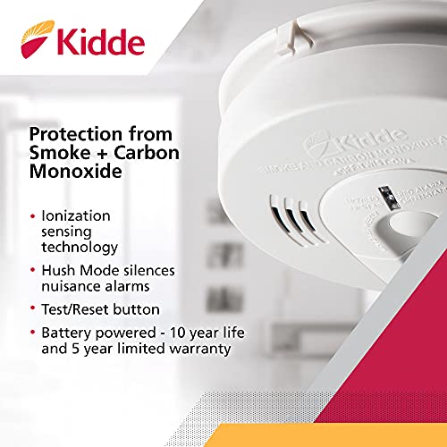 Smoke & Carbon Monoxide Detector with Voice Alerts, Battery Powered L445