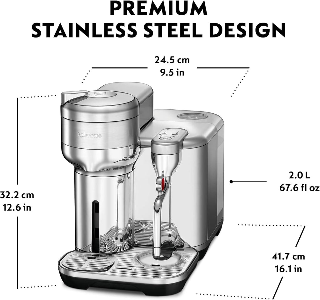 Coffee and Espresso Maker, Brushed Stainless Steel U590792