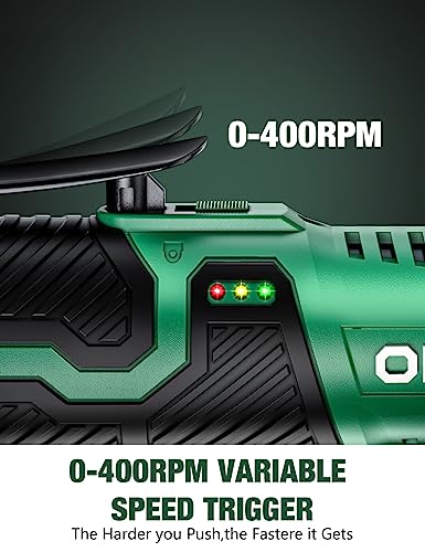 Cordless Ratchet Wrench Set, 40 Ft-lbs, 400 RPM, 12V with Charger, 7 Sockets, 2 Batteries Z108