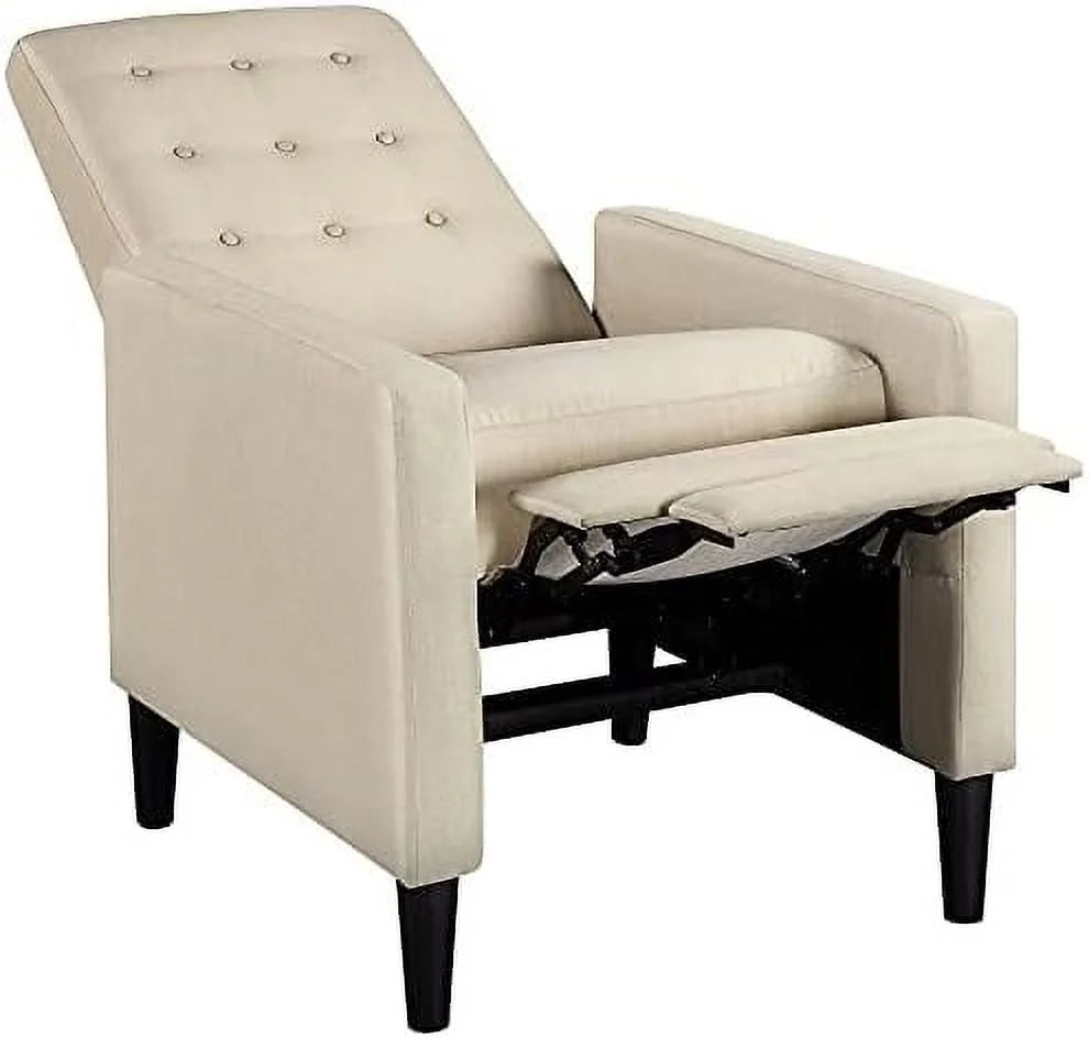 Mid-Century Modern Fabric Recliner Chair with Thicker Seat Cushion H1641