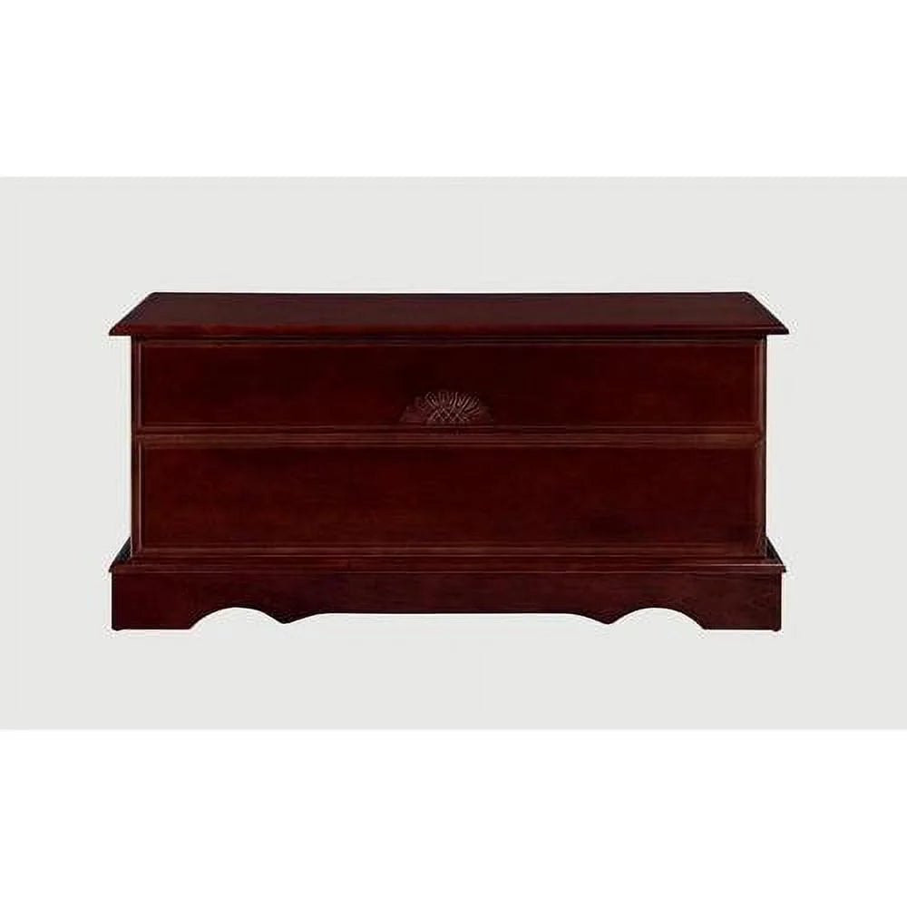 Wood Storage Blanket Chest Trunk, Warm Brown U323819