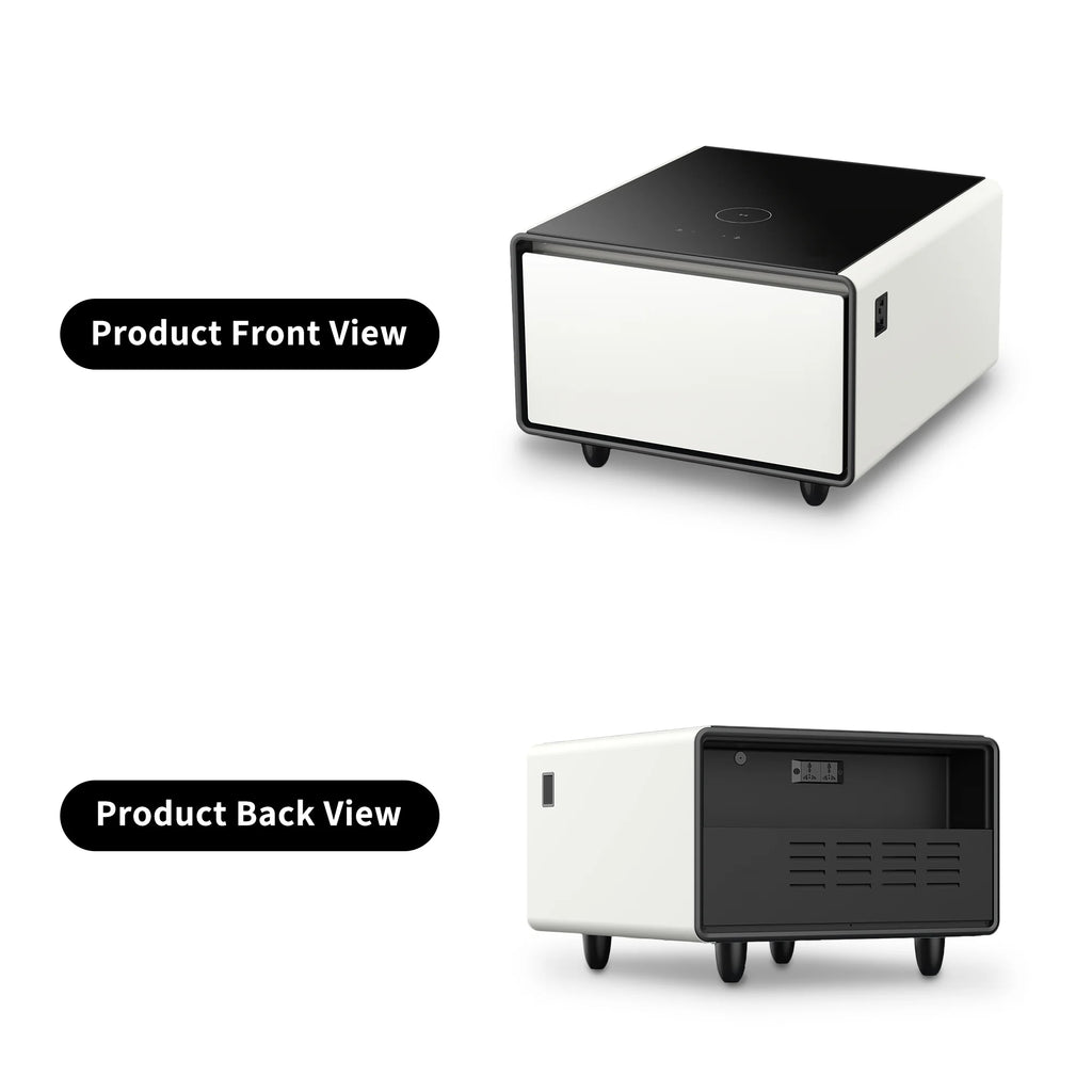 Smart Side Table with Built-in Fridge and Charging Station P6240