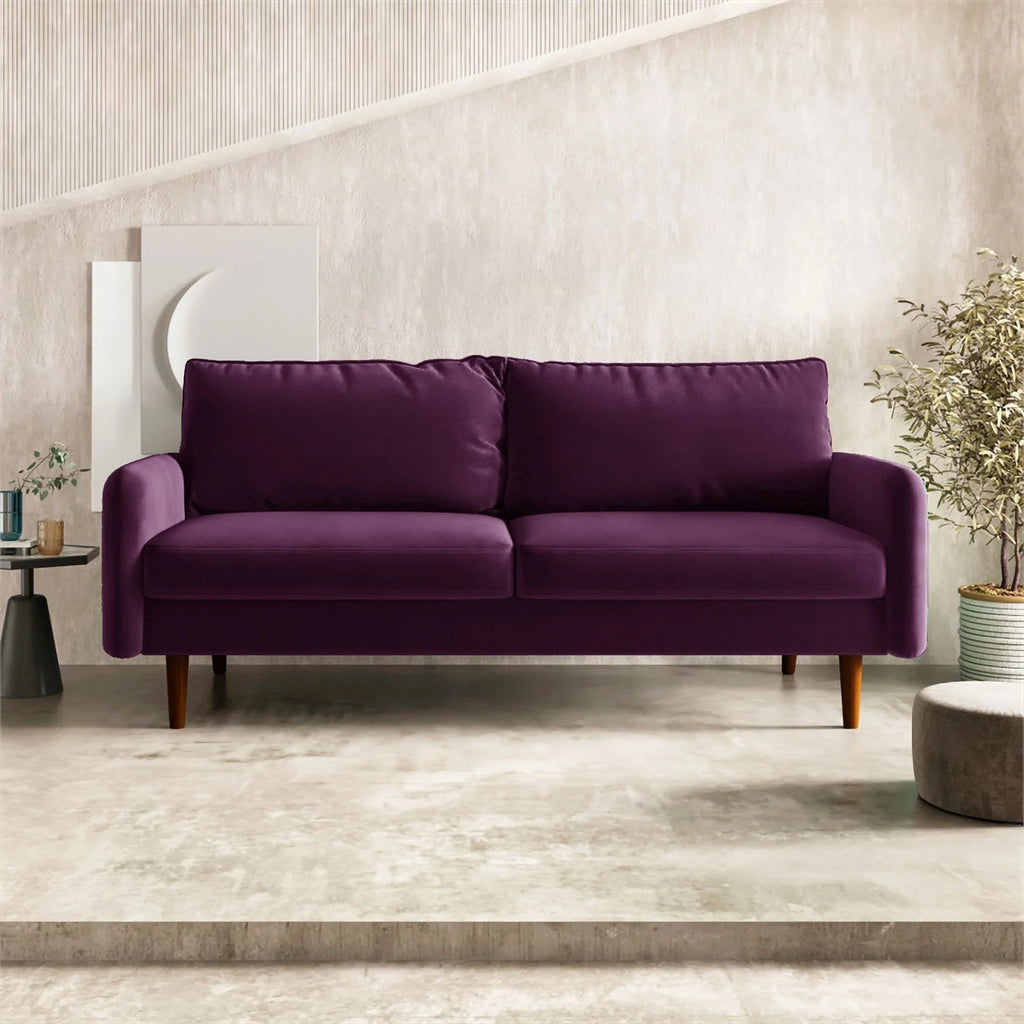 Contemporary 70" Velvet Sofa in Purple I41110