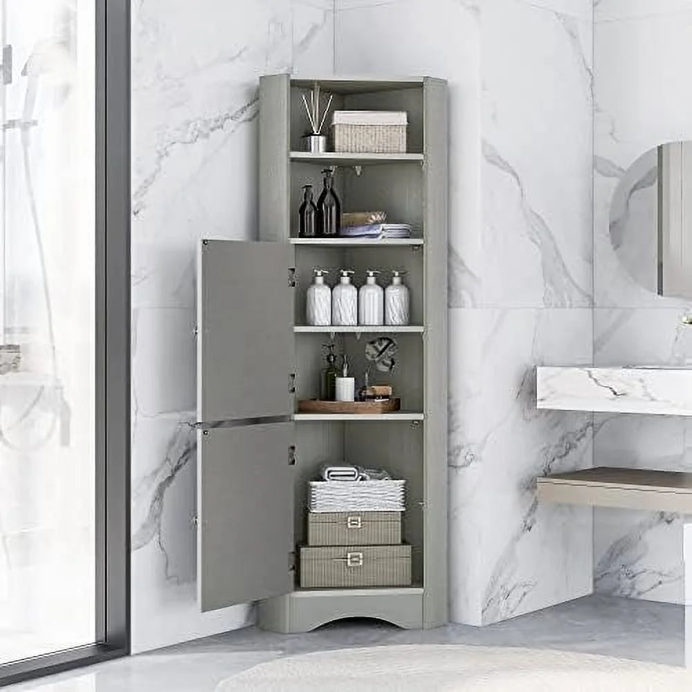Corner Cabinet with Doors and 2 Adjustable Shelves M2698