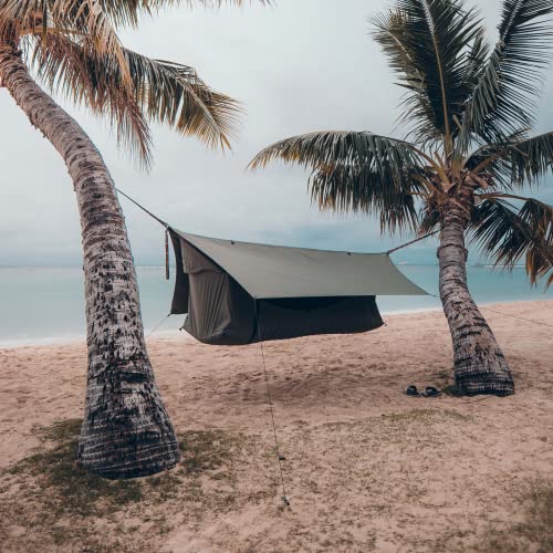 Lay Flat Hammock Tent with Mosquito Net, Insulated Pad and Rainfly D732