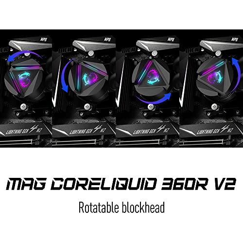 360mm AIO CPU Liquid Cooler with ARGB Triple 120mm Fans Q27156