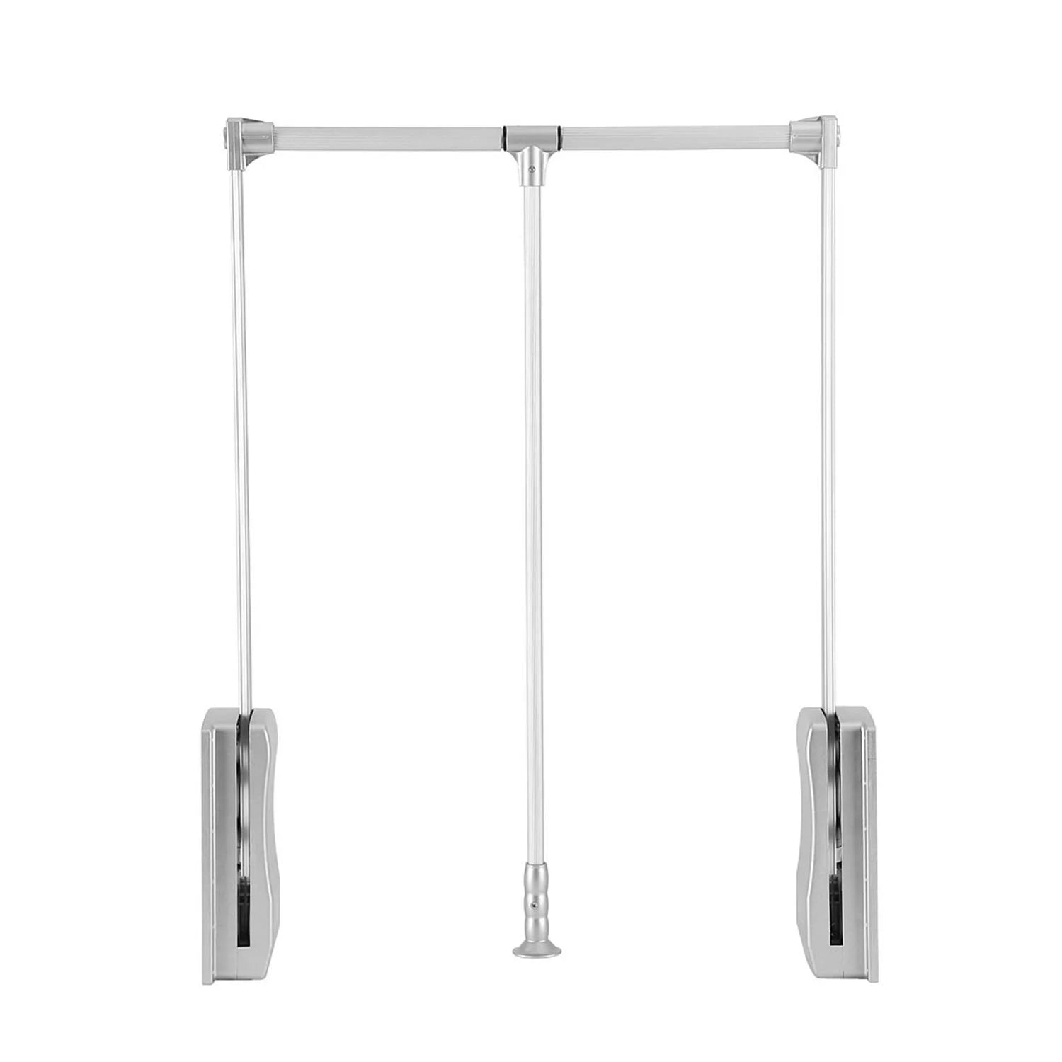 Pull Down Closet Rod, Adjustable 35-46.7 inch, Heavy Duty Hanging Clothes Rail J197