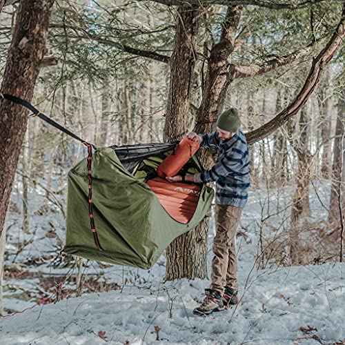 Lay Flat Hammock Tent with Mosquito Net, Insulated Pad and Rainfly D732