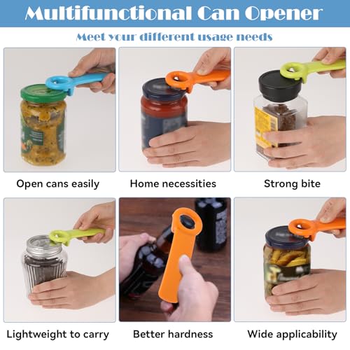 Jar Opener for Weak Hands Elderly Children, 3 Pack, 5.5 Inch, Blue Green Orange P242612
